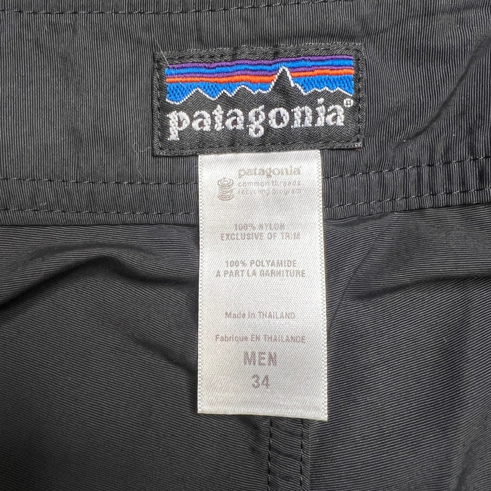 Patagonia Wavefarer Board Shorts Men's 34 Black Nylon Surf Swim Trunks 86654SP - Picture 9 of 10